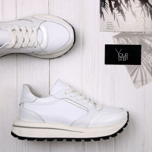 Білі шкіряні кросівки Арт. Kr-7(Att)