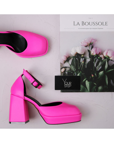 Рожеві босоніжки на підборах Арт. 10265-1