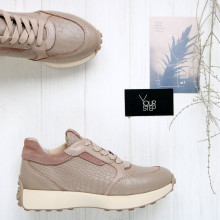 Бежеві шкіряні кросівки Kr-8/21170