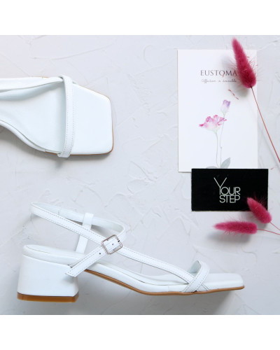 Білі босоніжки на підборах Арт. 667-7/4053Ok