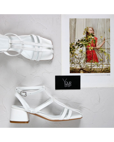 Білі босоніжки на підборах Арт. 867-3/4053Ok