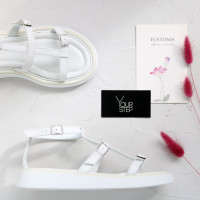 Босоніжки із білої шкіри Арт. 073-4/0142