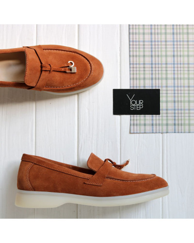 Лофери із рудої замші Арт. 156-6/Hill2-F