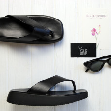 В'єтнамки з чорної шкіри Арт 10-40/21227