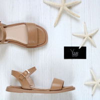 Босоніжки з карамельної шкіри Арт 10-5/0143