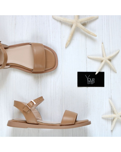 Босоніжки з карамельної шкіри Арт 10-5/0143