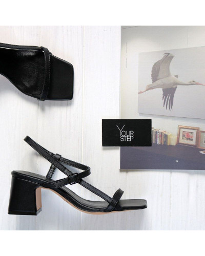 Чорні босоніжки на підборах Арт 667-7