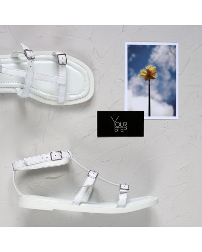 Сандалі з білої шкіри Арт 073-4/0143