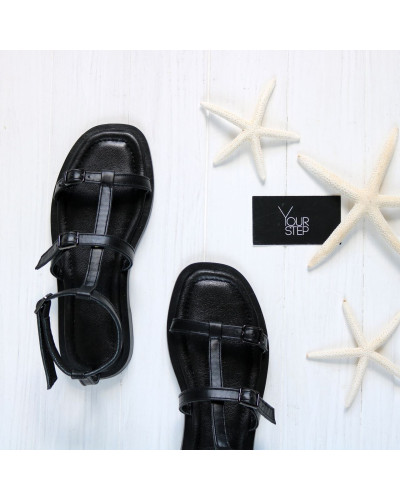 Сандалі з чорної шкіри Арт 073-4/0143