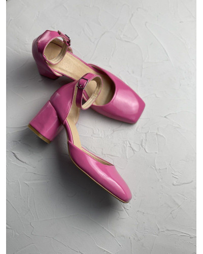 Лакові босоніжки з квадратним носом Арт 667-4/6056Ок