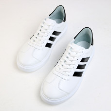 Білі кеди з чорними полосками Арт 15-10/0136