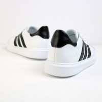 Білі кеди з чорними полосками Арт 15-10/0136