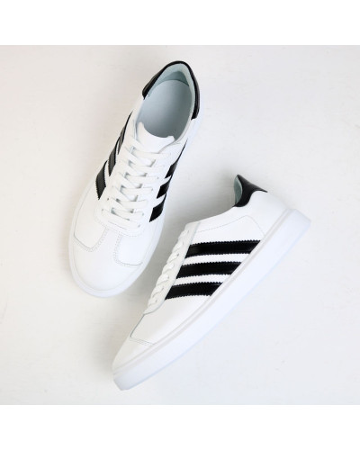 Білі кеди з чорними полосками Арт 15-10/0136