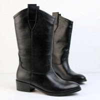 Козаки із шкіри чорного кольору Арт. 306-3