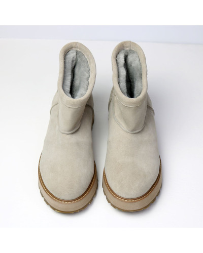 Уггі з бежевої замші Арт. As-20s(Ev+Tr)