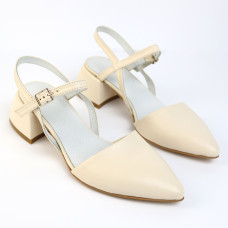 Босоніжки з бежевої шкіри Арт. 457-11/4057Ок