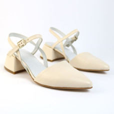 Босоніжки з бежевої шкіри Арт. 457-11/4057Ок