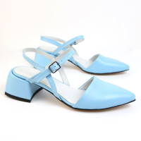 Босоніжки з блакитної шкіри Арт. 457-11/4057Ок