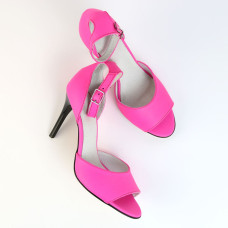 Рожеві шкіряні босоніжки Арт. 95-11/35