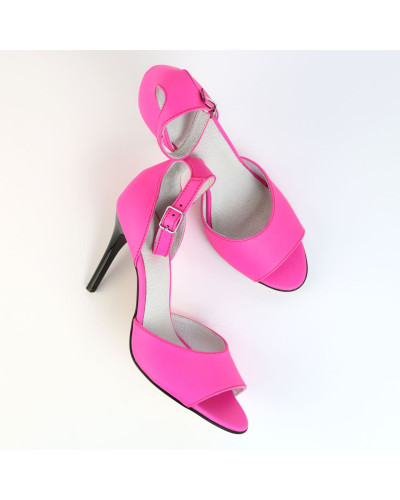 Рожеві шкіряні босоніжки Арт. 95-11/35