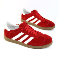 Красные замшевые кеды со шнуровкой – яркий акцент для вашего образа! Арт. 15-10-21918