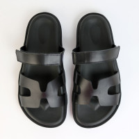 Чорні шкіряні шльопанці Арт 008-3 