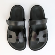 Чорні шкіряні шльопанці Арт 008-3 