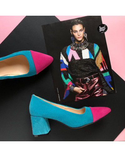 Яскраві замшеві туфлі-човник Арт. 657-5/47Ok