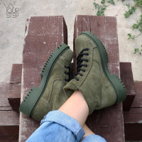 Ботинки со шнуровкой цвета хаки Арт. 51-3/21855