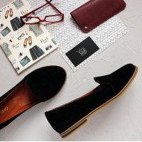 Сліпери із чорної замші Арт. 05-3/12