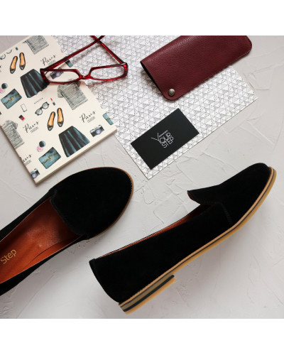 Сліпери із чорної замші Арт. 05-3/12