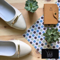 Балетки з світло-бежевої шкіри Арт. 16-2F