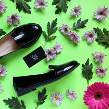 Чорні лакові сліпери Арт. 05-3К(Mr8)