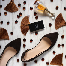 Балетки з замші кольору шоколад з гострим носом Арт.: 17-4