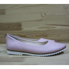 Балетки зі шкіри кольору пудри Арт. 01-1Kr