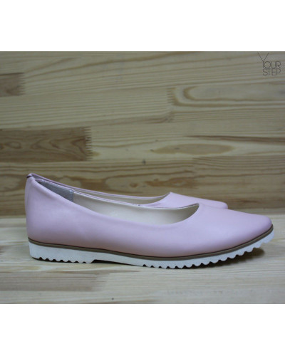 Балетки зі шкіри кольору пудри Арт. 01-1Kr