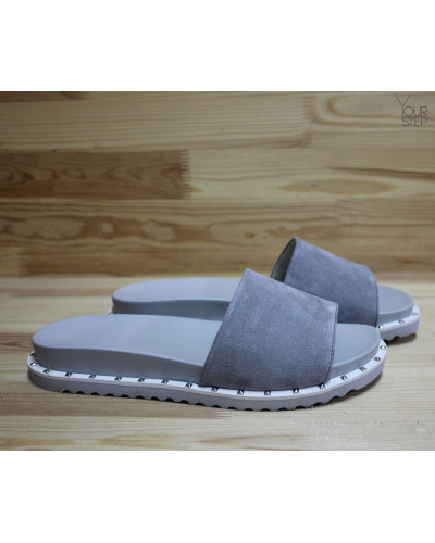 Шльопанці сірого кольору Арт. 10-9/125