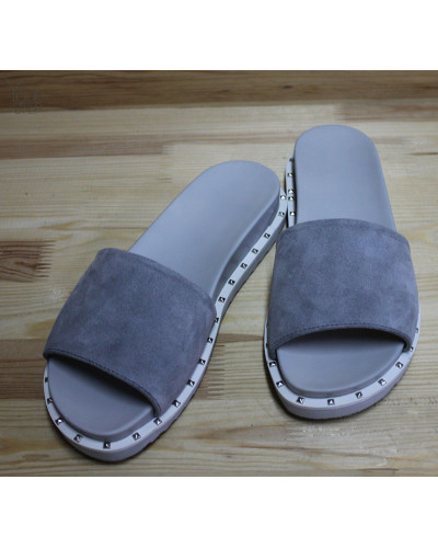 Шльопанці сірого кольору Арт. 10-9/125