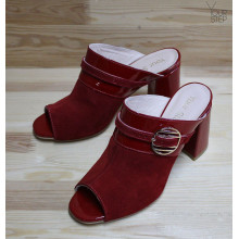 Мюлі з червоного велюру Арт. 853-4/48Ok