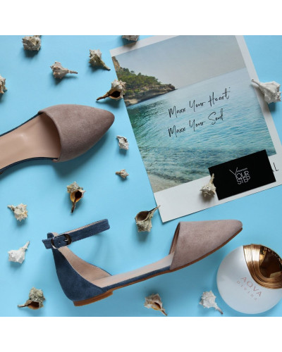 Босоніжки з бежевого велюру Арт.: 17-3