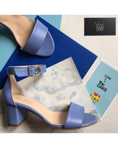 Босоніжки з натуральної шкіри блакитного кольору Арт.: 615-3Ок