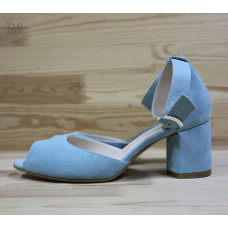 Босоніжки з замші на підборах Арт. 605-5/45Ок