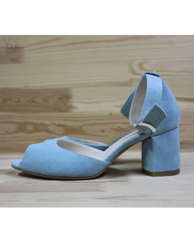 Босоніжки з замші на підборах Арт. 605-5/45Ок