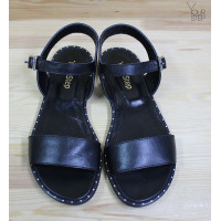 Босоніжки з чорної шкіри Арт. 10-5Lib