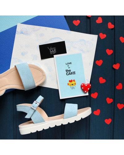 Босоніжки блакитного кольору Арт. 10-5