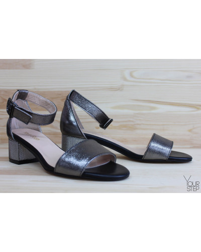 Босоніжки з шкіри Арт.: 615-3/415 Serebro