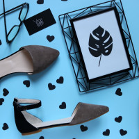 Босоніжки з замші з гострим носом Арт.: 17-3