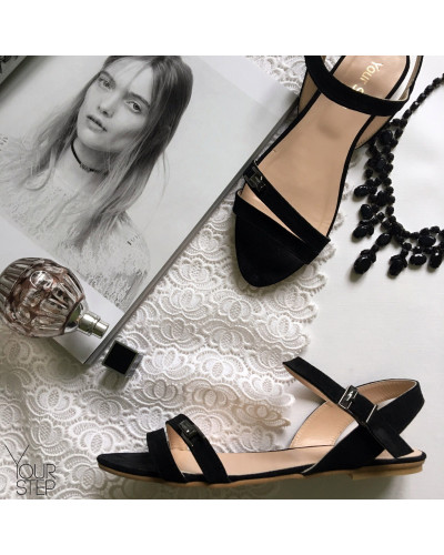 Босоніжки з замші чорного кольору Арт.: 01-9F