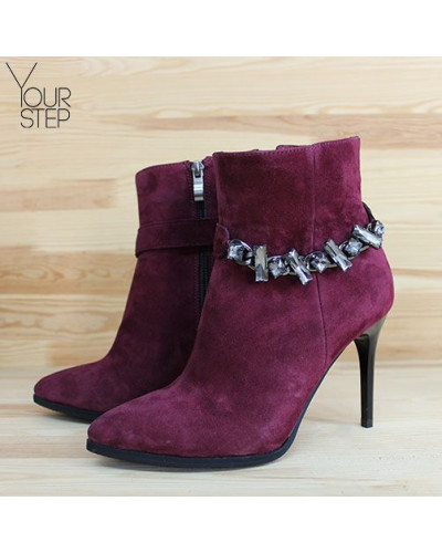 Ботинки на шпильке со съемной фурнитурой Арт. 35-10/35-3647