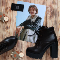 Ботинки из кожи цвета шоколад Арт. 18-10Al4-0010